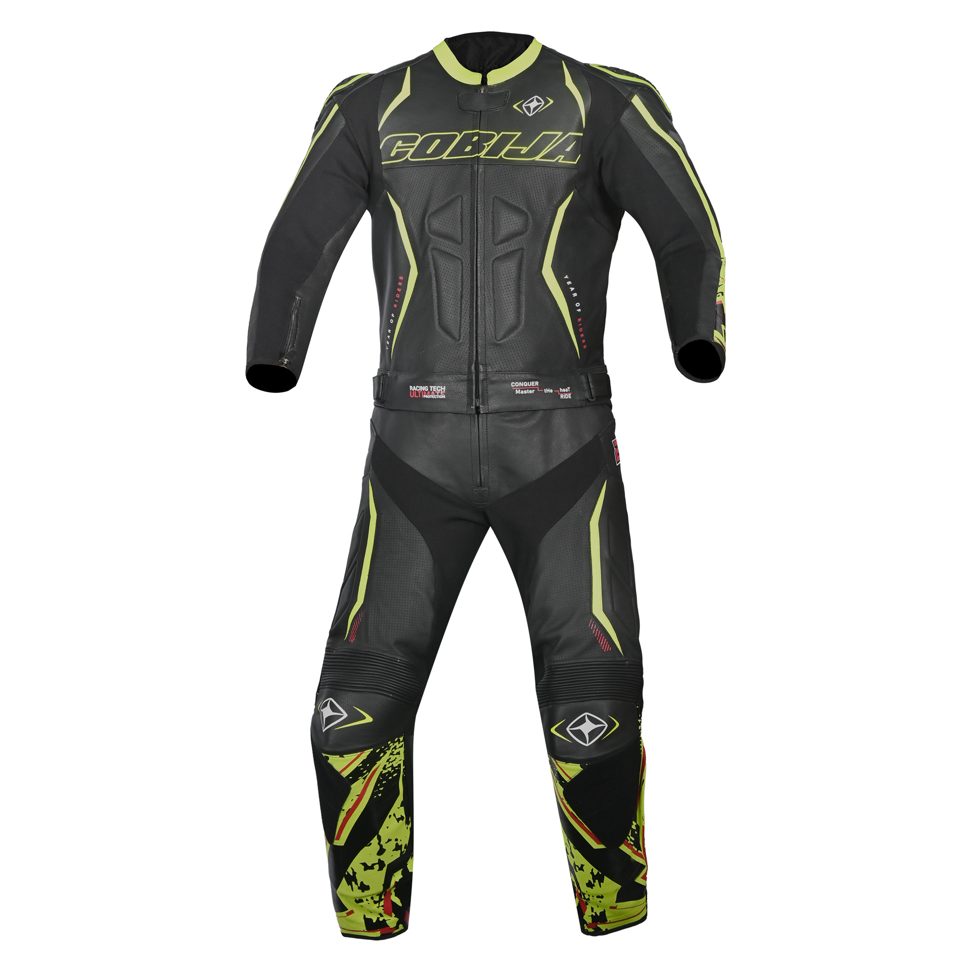 Cobija Neon Apex Leather Racing Suit image 1