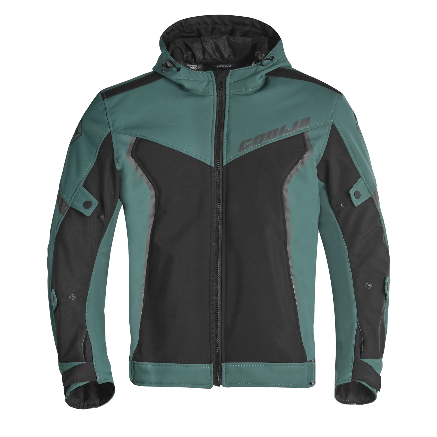 Cobija Forest Ridge Teal & Black Technical Riding Hoodie image 1